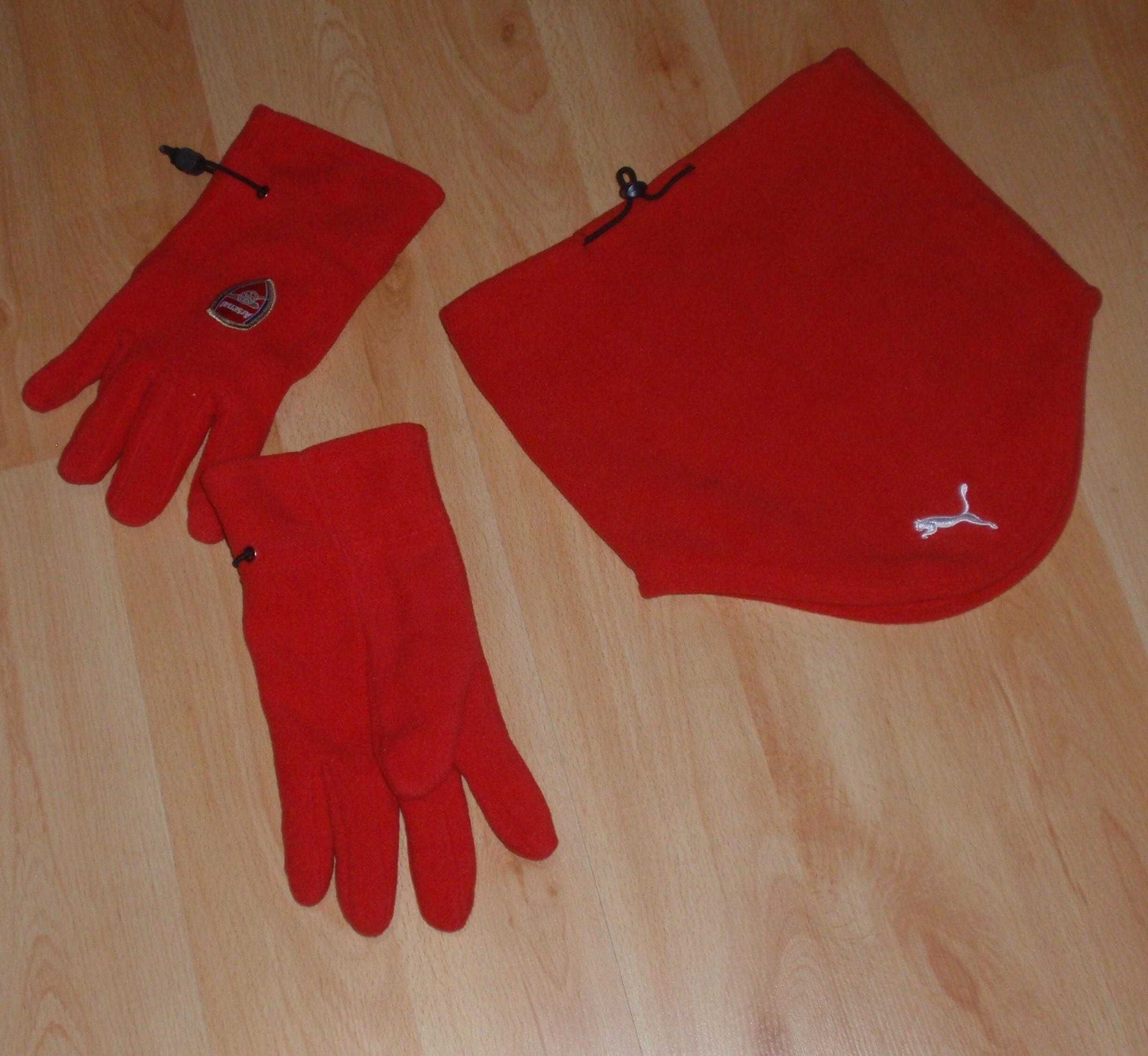 Комплект 2в1 FC Arsenal перчатки+горловик Puma Fleece ORIGINAL cнуд ФК