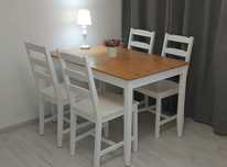 Drewniany stół + 4 drewniane krzesła IKEA - możliwa dostawa!