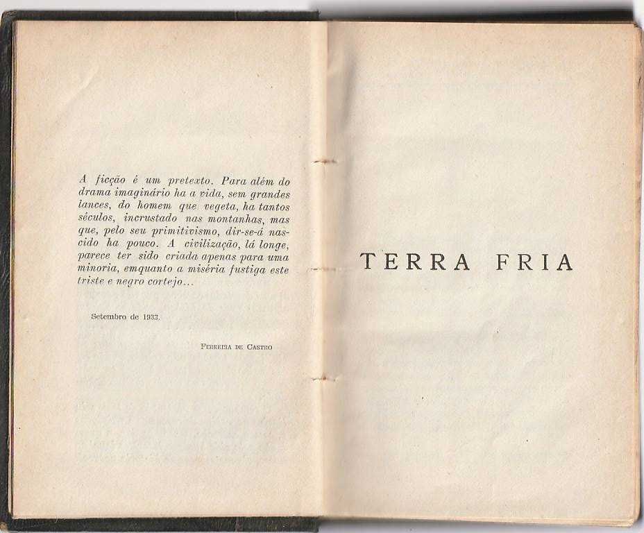 Terra fria (1ª ed.) Ferreira de Castro