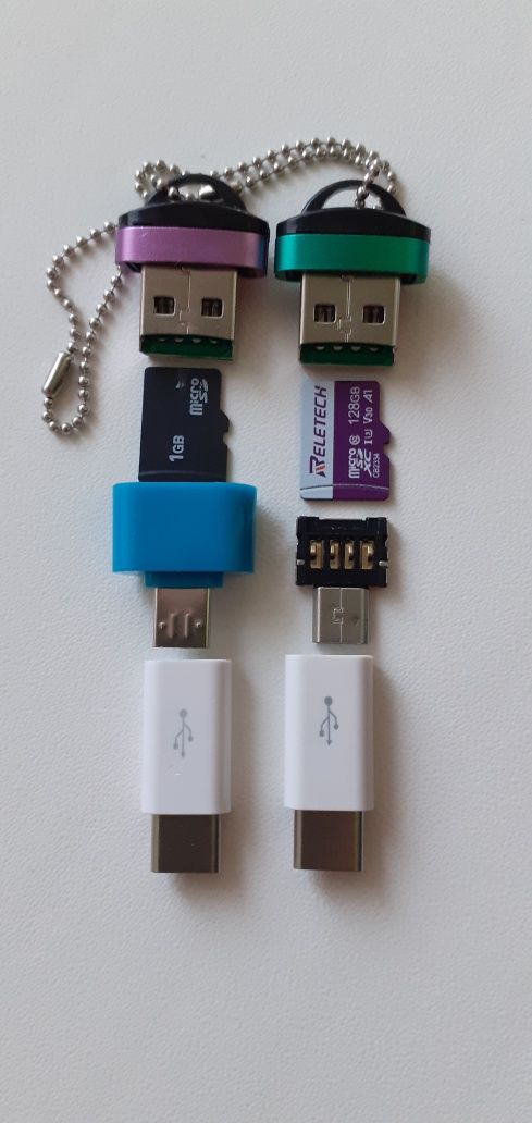 Перехідник (OTG) 2.0.micro USB.Type C на micro USB.
