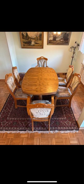 Дубовий стіл та 8 крісел З німеччини