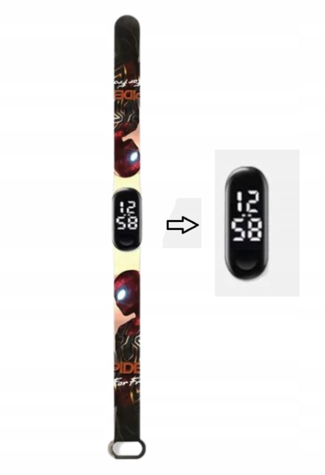 Zegarek Cyfrowy Led Spider-Man Nowy