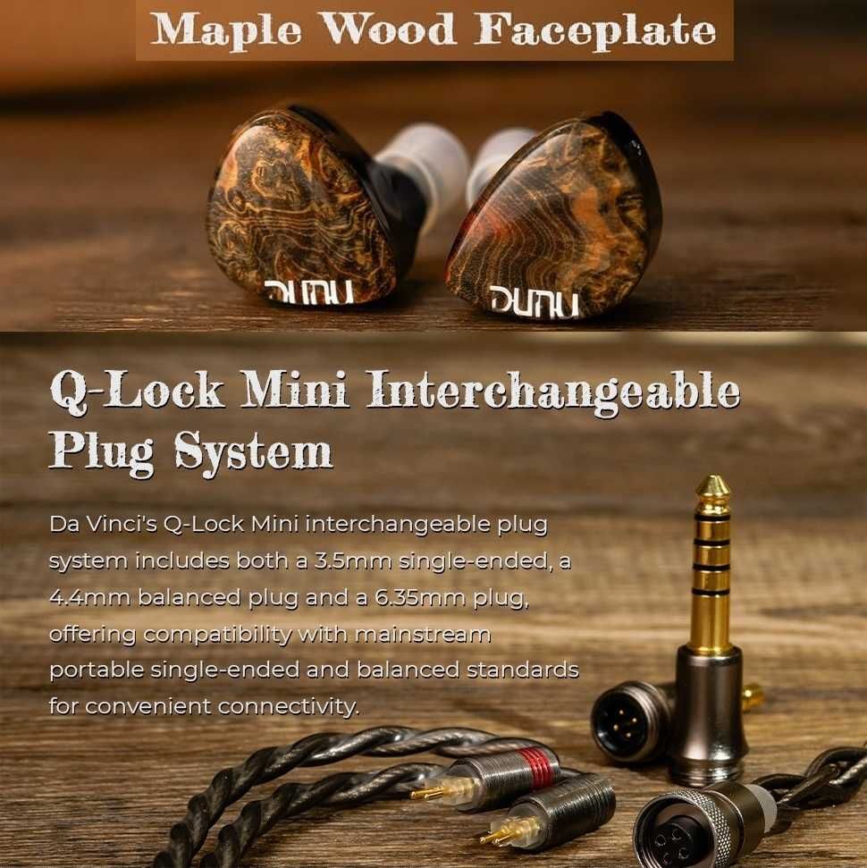 ⇒ Dunu x Gizaudio DaVinci - гибридные проводные наушники (2DD+4BA)
