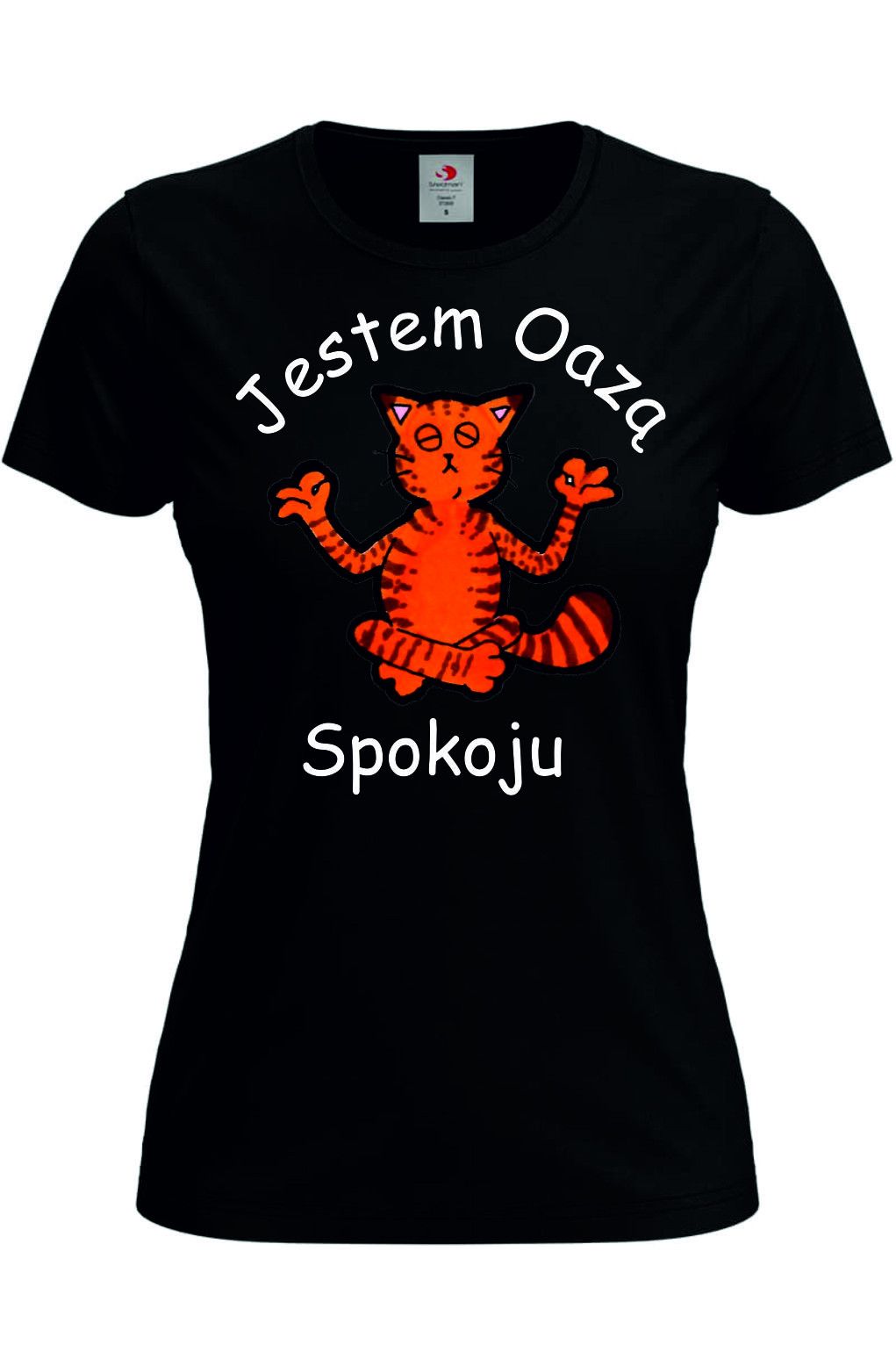 Koszulka Damska T-Shirt Prezent  T-Shirt Damski Oaza Spokoju Kot