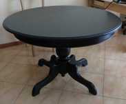 Mesa de sala maciça restaurada. (Nova sem marcas de uso)