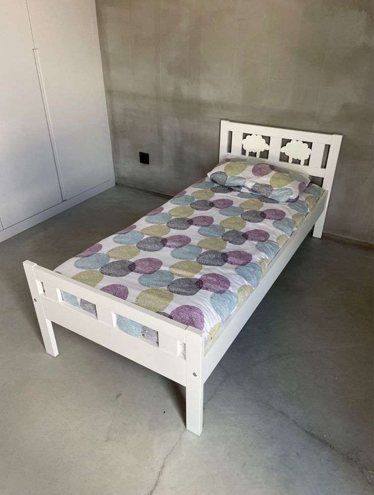 Cama criança completa, colchão mais estrado IKEA 70x160