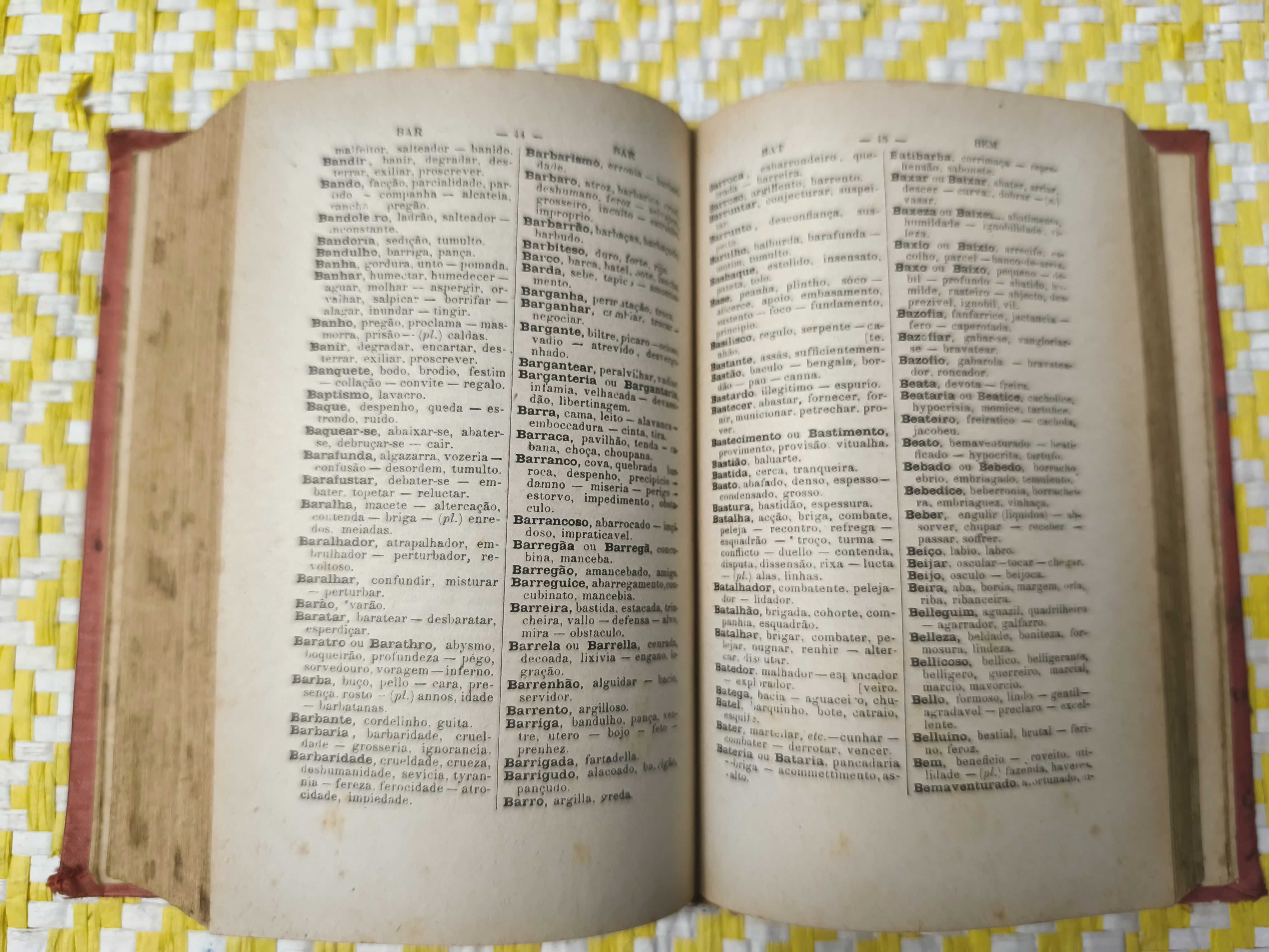 Diccionario dos Synonymos Poetico de de Epithetos da L Portuguesa –