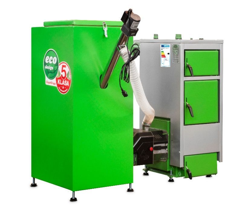 Kocioł CO 15 kW – Pellet Piec V klasa dotacja automatyczne rozpalanie