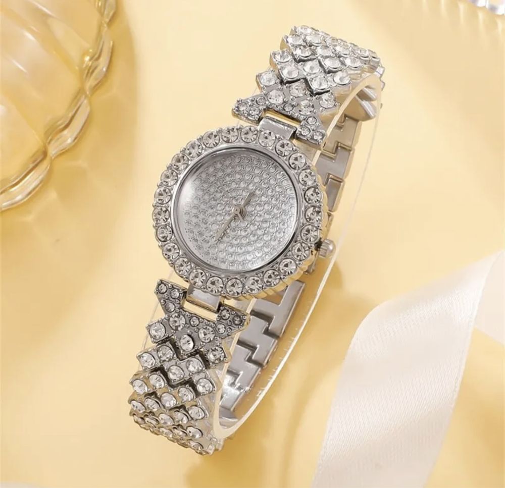 Zegarek damski DIAMENCIKI + zestaw biżuterii