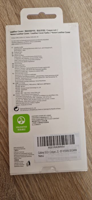 Capa Case Samsung Galaxy S22+ Black Preto em Pele Leather Cover