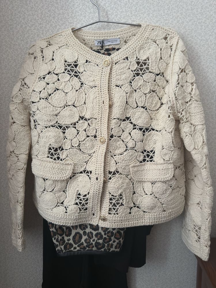 Кардиган, кофта Zara кроше