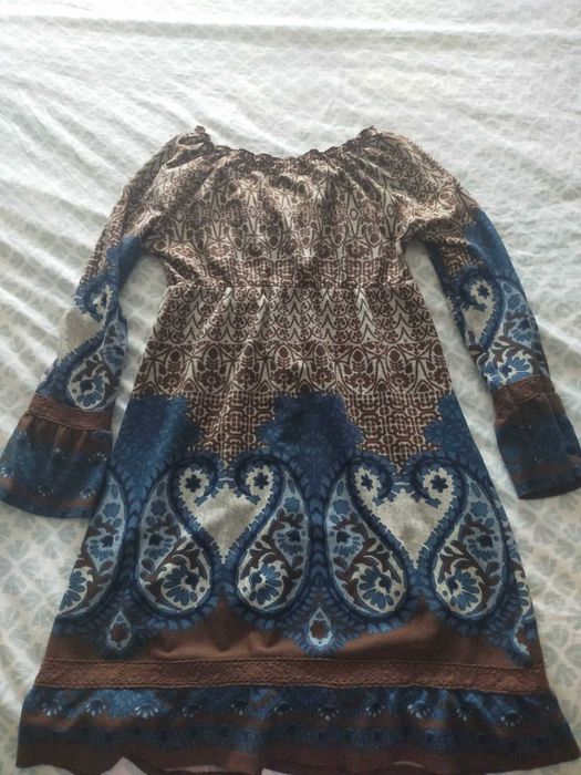 Vestido manga comprida "Natura", tamanho M, NOVO