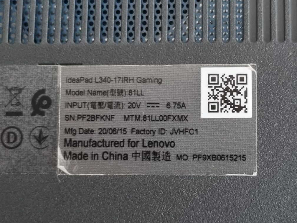 Lenovo L340-17IRH gaming i5-9300H, gtx1650, 16ram, 500ssd