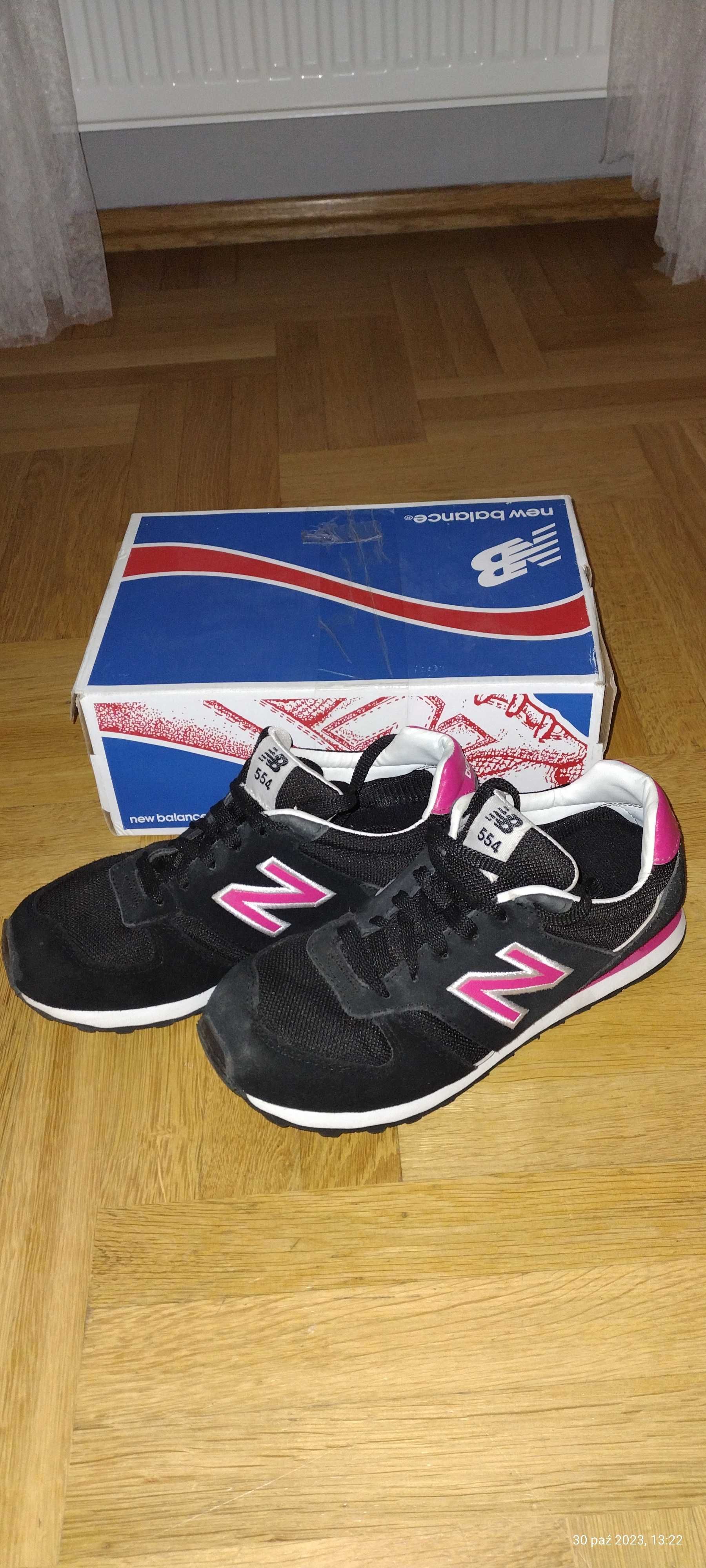 New balance r37 czarno różowe wkładka 23,5cm