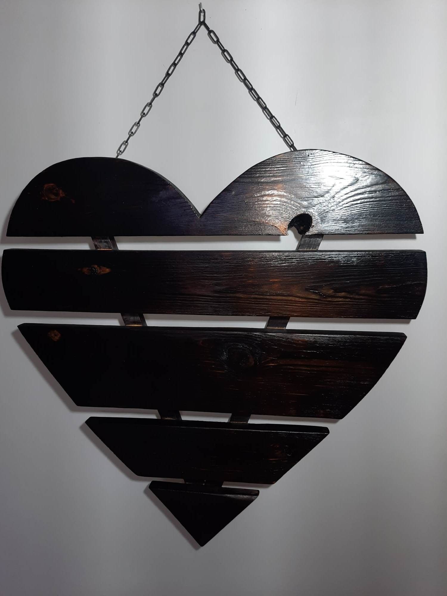 Serce z drewna opalanego,handmade