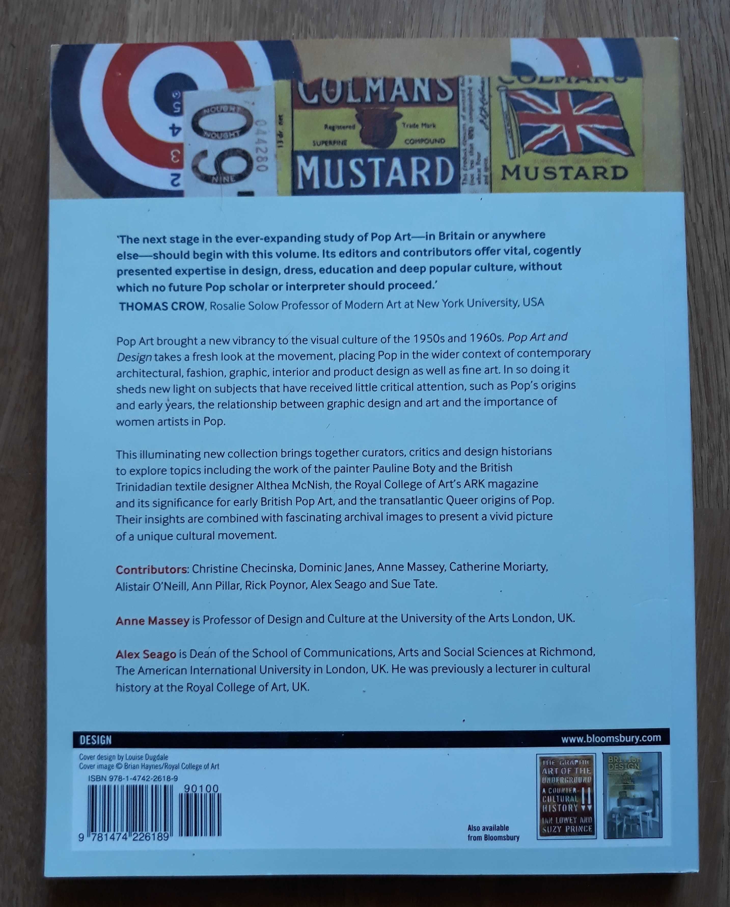 Książka: Pop Art and Design  by Anne Massey , Alex Seago, j. angielski