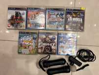 Kontrolery PS3 move + kamerka + pakiet gier