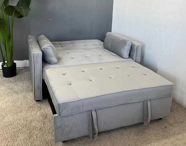 Sofá cama cinza novo - entrega gratuita!