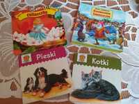 Książeczki dla dzieci pieski, kotki Zestaw
