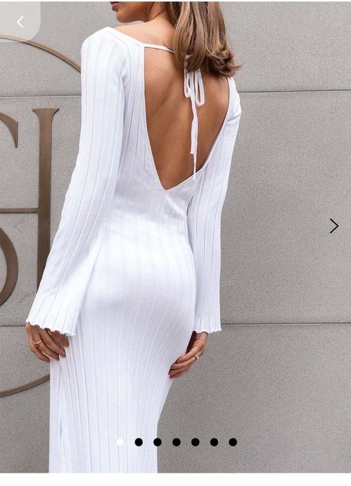 Сукня біла Onebyone відкрита спина