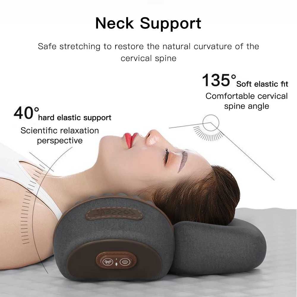 Poduszka ortopedyczna do masażu szyi ramion wibracje gorący kompresusb