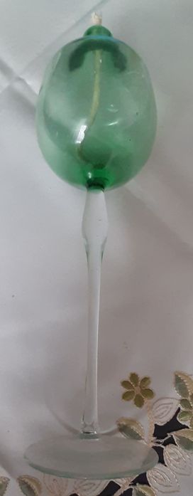 PRL lampka naftowa w kształcie kielicha