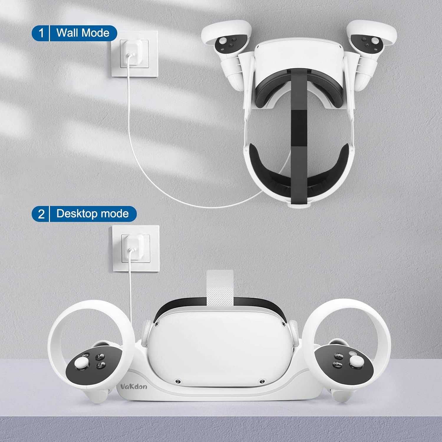 Vakdon Magnetyczna Stacja Ładująca USB do Oculus Quest 2