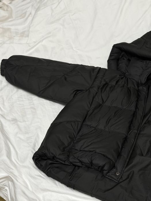 Пуховик чорний oversize