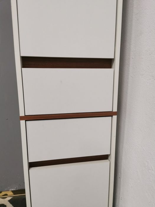 Słupek łazienkowy szafka 80 x 35 cm biały