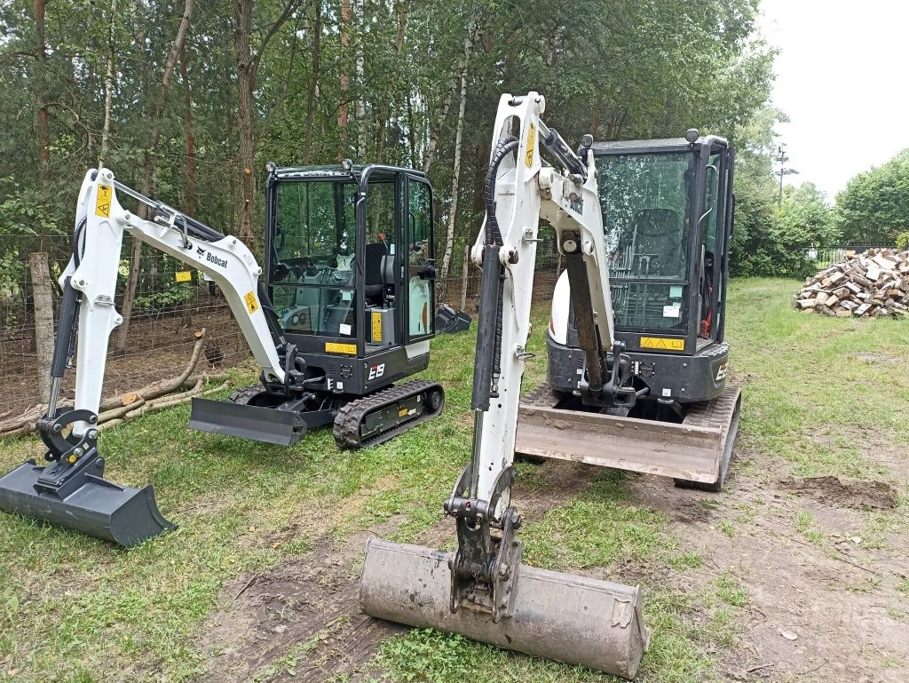 wypożyczalnia wynajem minikoparka mini koparka 3 tony bobcat jcb cat