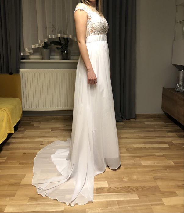 Suknia ślubna boho, rustykalna