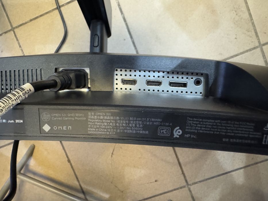 Zakrzywiony monitor gamingowy HP Omen 32C 165Hz wrocław