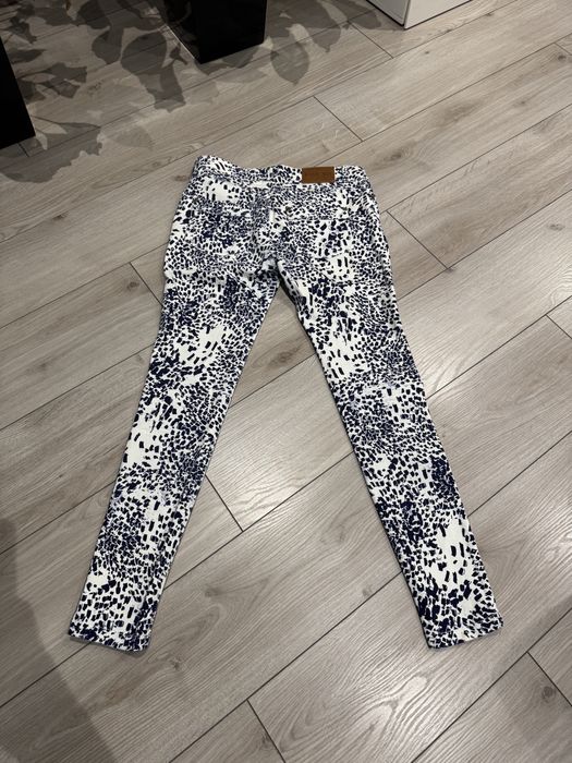 Premium spodnie rage age m biala w cetki granatowe