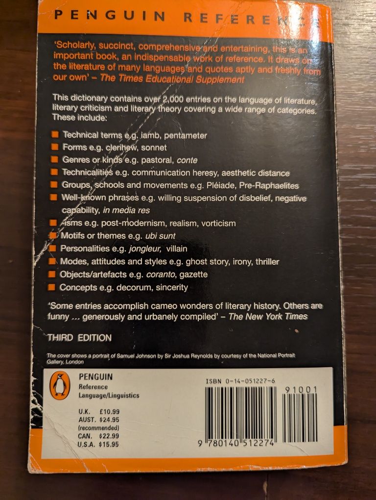 Dictionary of Literary Terms and Literary Theory, Penguin