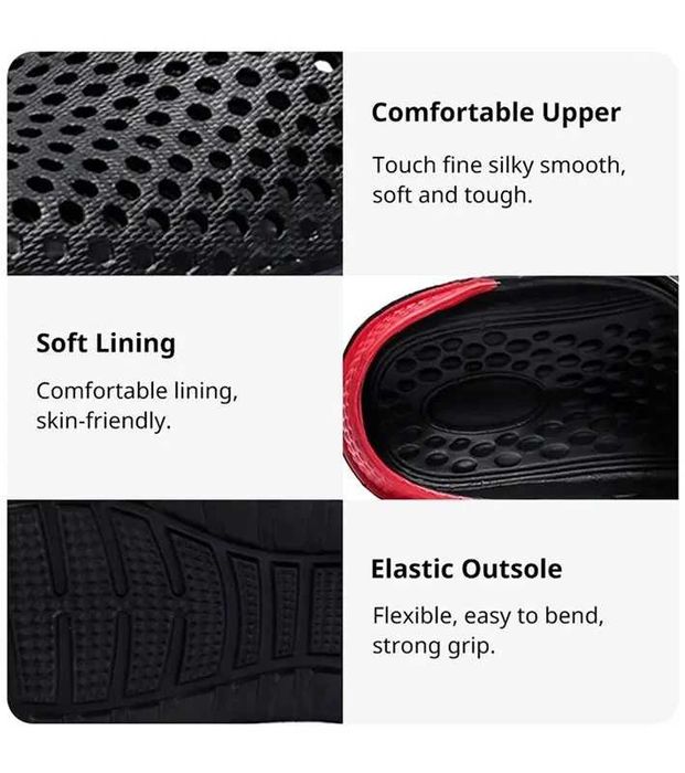 Sandálias Antiderrapantes Unissexo, à Prova de Água, Tamanho 42