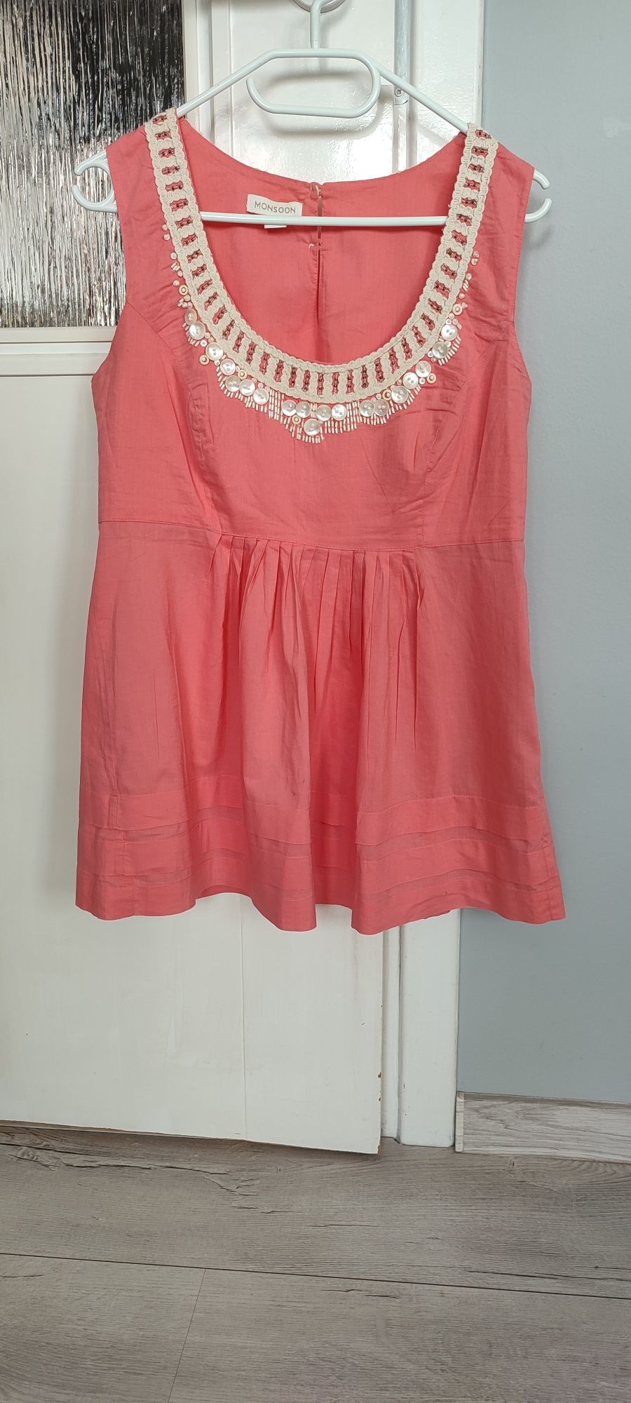Bluzka ciążowa Monsoon rozm. 38, koralowa, elegancka, piekna