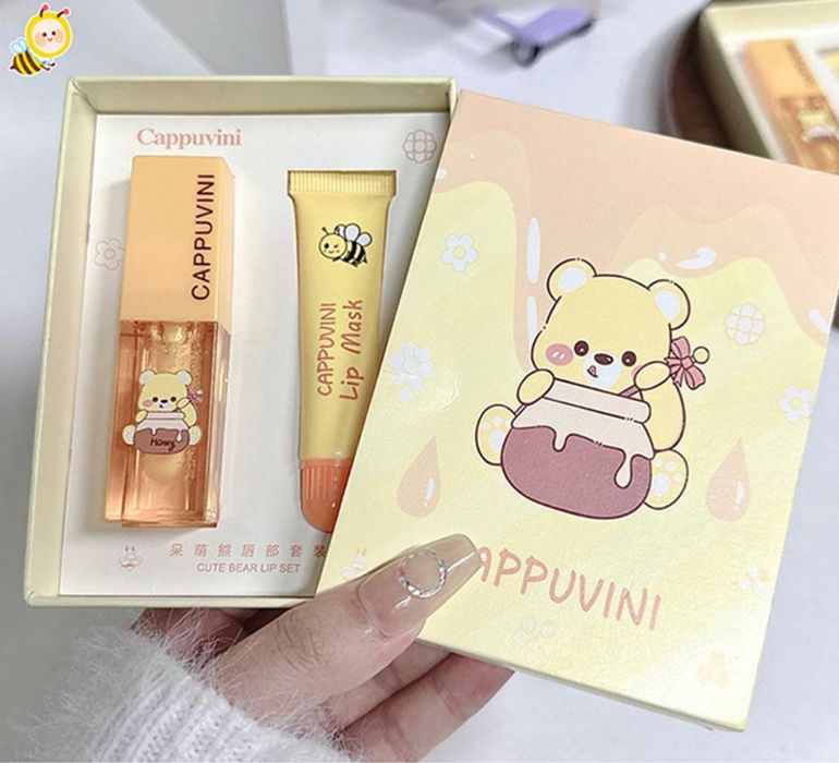 Cappuvini zestaw olejek i maska do ust