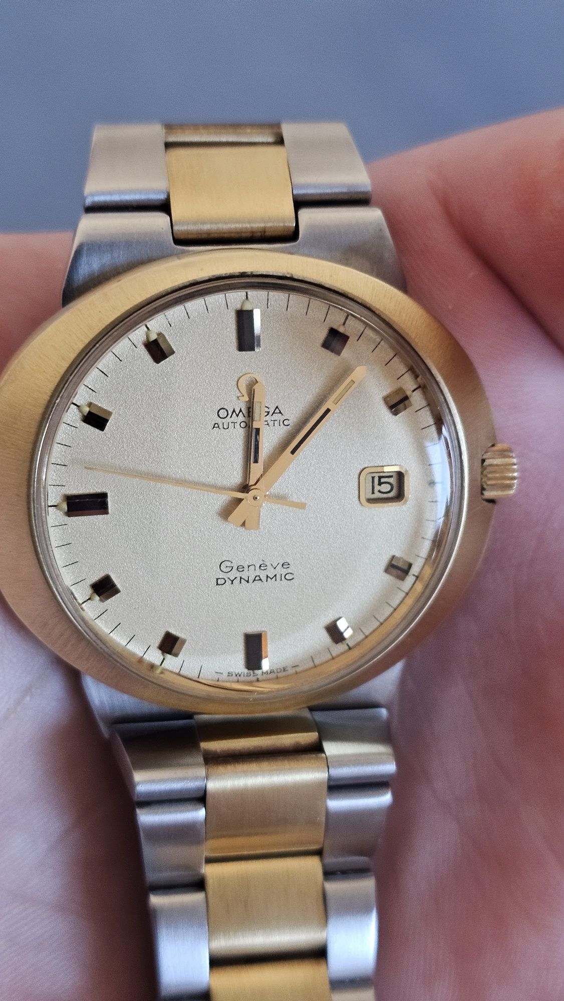 Omega Genève Dynamic Automático 41mm  Bicolor – Vintage Raro