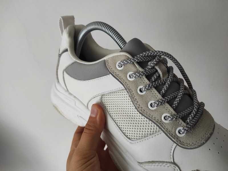 roots adidasy sneakersy 41 jak nowe białę z elementem skórzanym