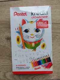 Pentel kredki ołówkowe lekcja rysunku