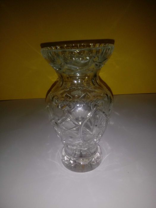 Wazon, polski kryształ, wys 19 cm
