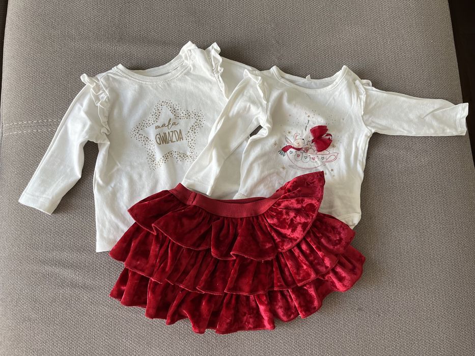 Magiczny komplet świąteczny dla dziewczynki r. 62
