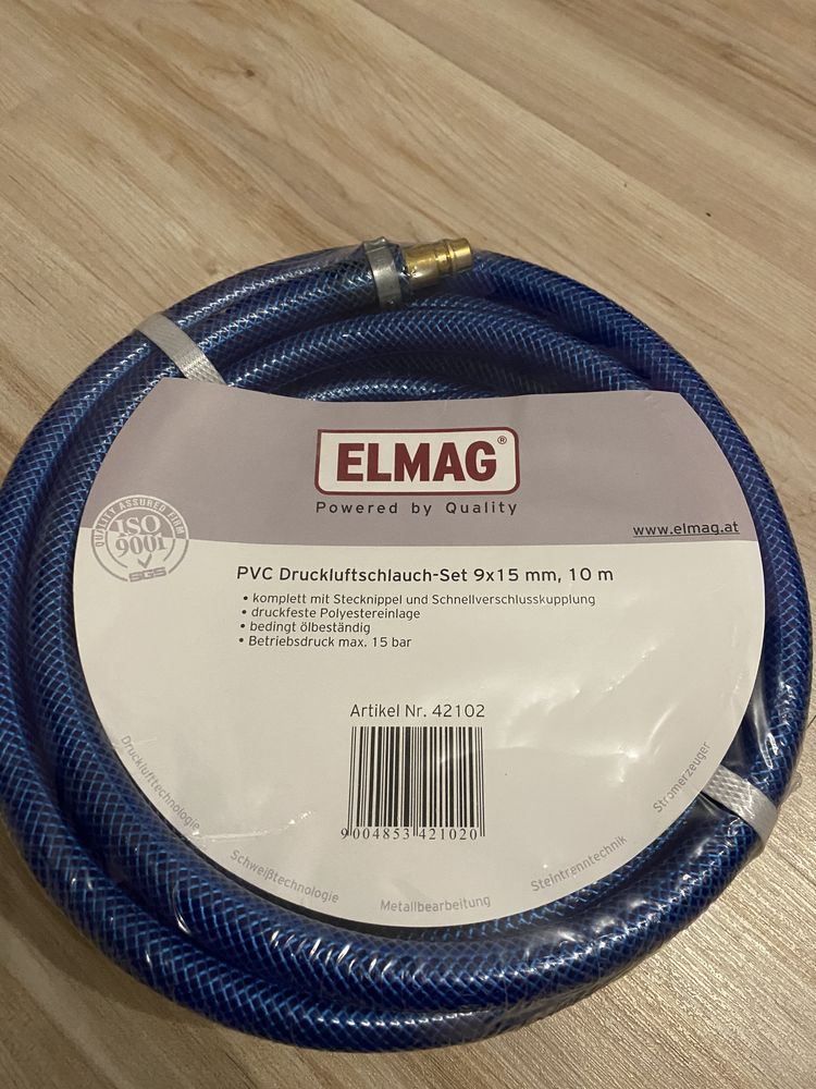 Wąż pneumatyczny do kompresora ELMAG NOWY 9x15mm