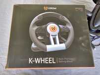 Volante e Pedais Krom K-Wheel PS4/PS3/Xbox One