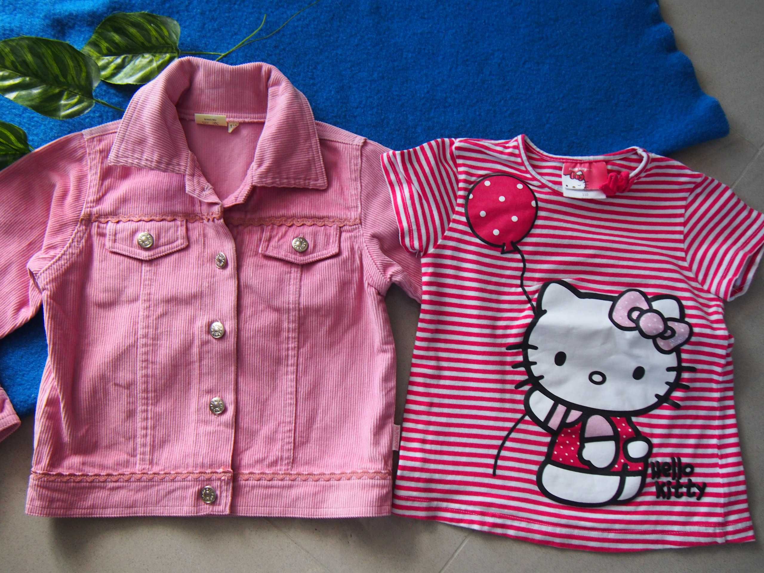 Kurtka wiosenna 110 cm + bluzka Hello Kitty