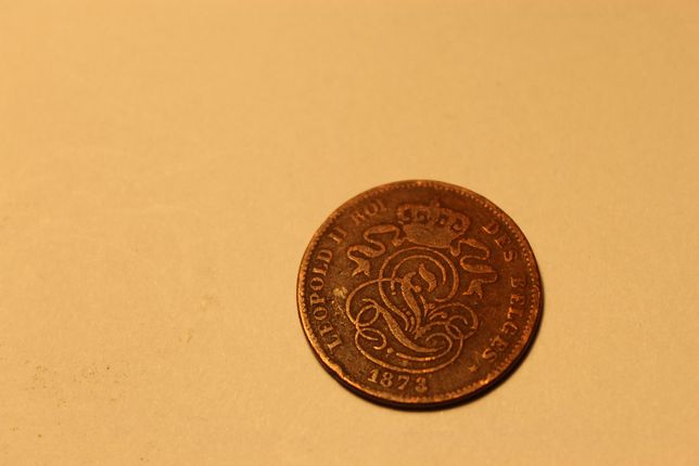 Moneta Belgia 2 centymy 1873