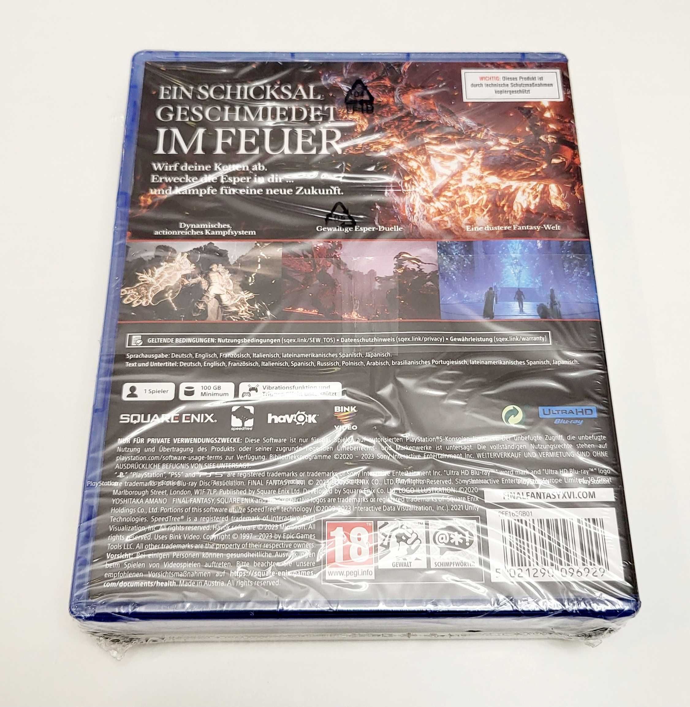 Gra Final Fantasy XVI 16 + Steelbook PL PS5 Nowa Folia