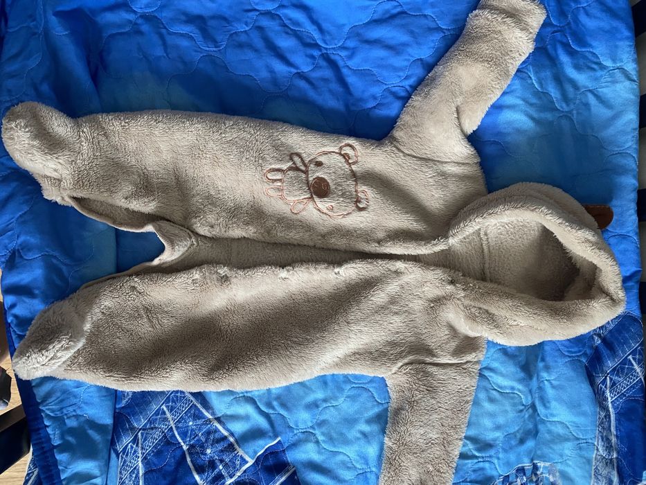 Теплий махровий чоловічок ромпер