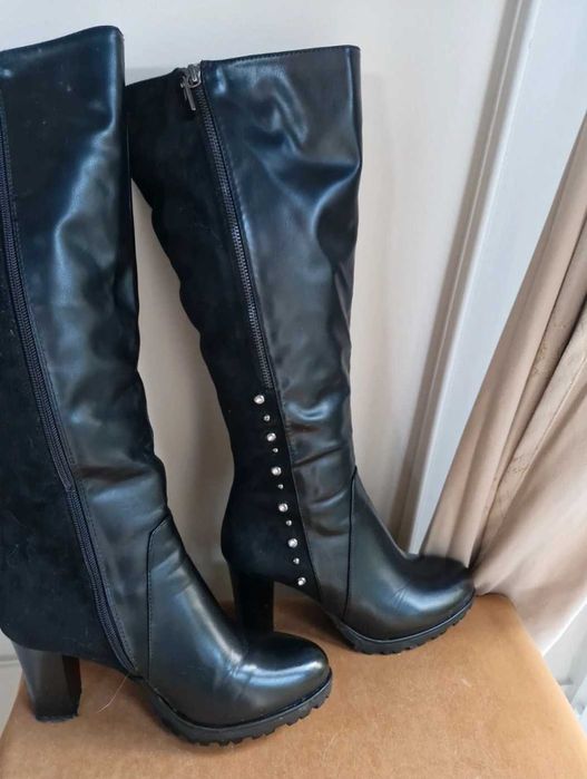 Kozaki czarne 40 ocieplane Desun