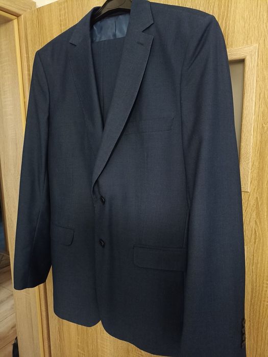 Garnitur Bruno Zinger 182/52/92 Jak Nowy Granat